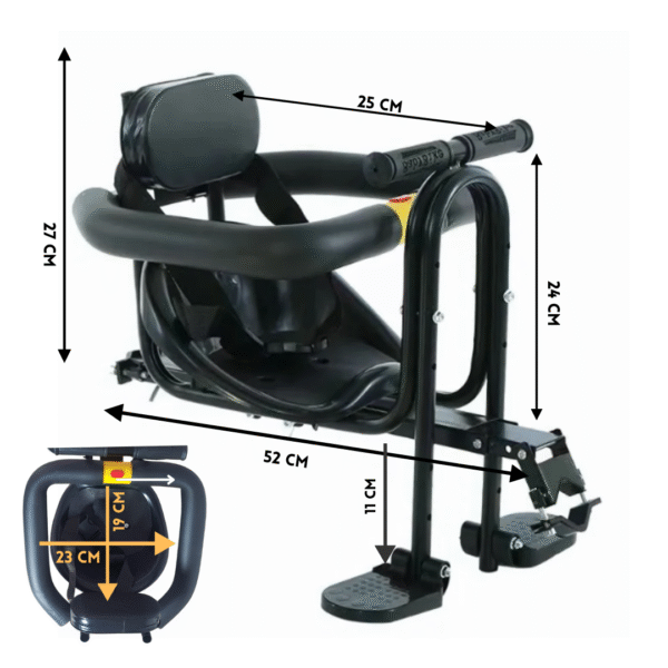 Silla bicicleta delantera de seguridad para niños