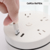 Regleta Multitoma 4 tomas 2 puertos USB