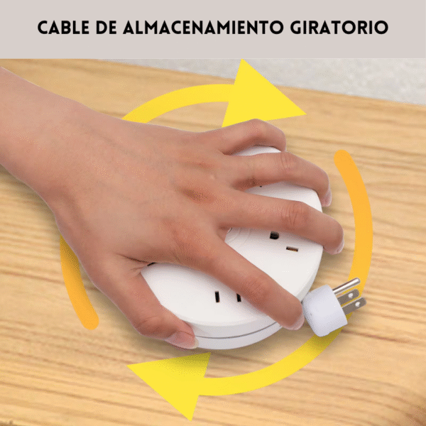 Regleta Multitoma 4 tomas 2 puertos USB
