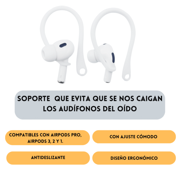 Gancho anti-caída para audífonos inalámbricos