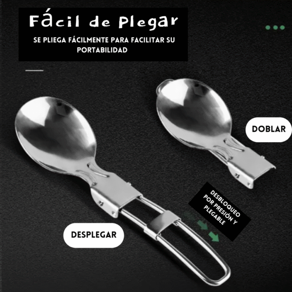 Juego de Cubiertos Portátiles Plegables con Estuche