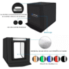 Estudio Fotográfico Portátil con Luz LED y Fondos Intercambiables | Caja de Luz Profesional 40 x 40 cm