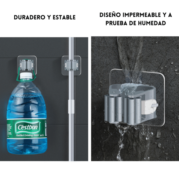 Soporte Organizador Adhesivo para Escobas y Trapeadores x 6 uni
