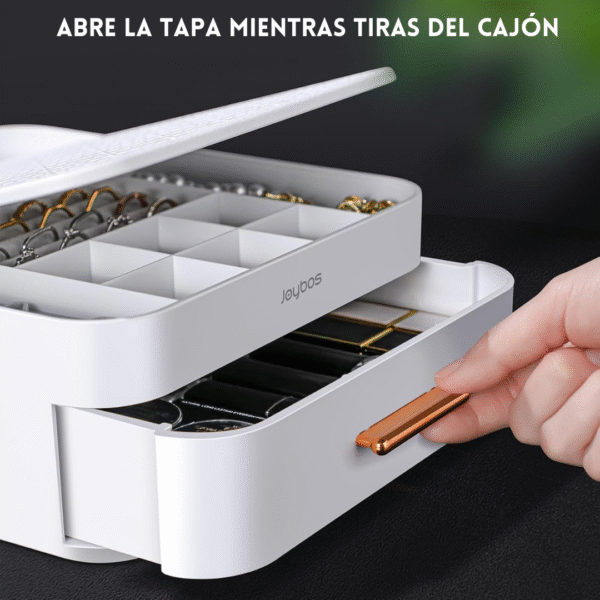 Joyero Organizador con Espejo y Cajón