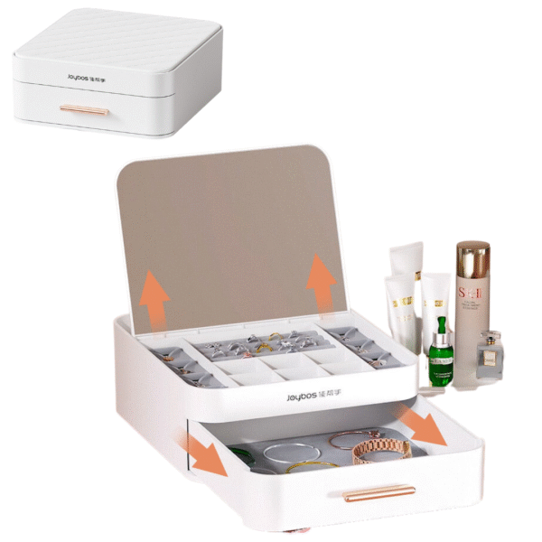 Joyero Organizador con Espejo y Cajón