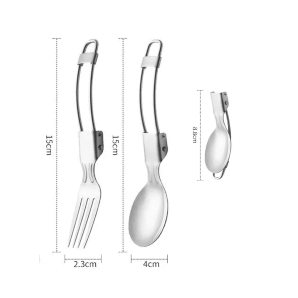 Juego de Cubiertos Portátiles Plegables con Estuche